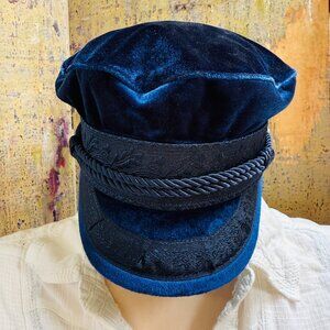 Brixton Blue Velvet Fisherman's Cap New Never Worn S